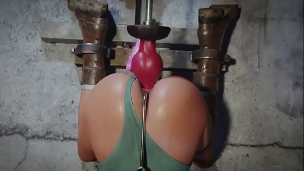 Hentai Lara Croft sendo fodida por máquina de sexo de pica grossa